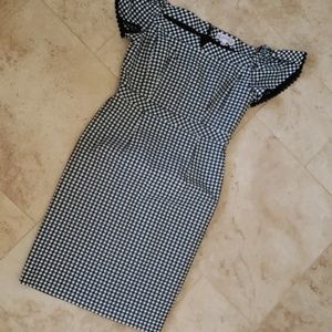 Nanette Lepore gingham off the shoulder dress